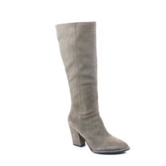 Diba True Park Bench Pointed Toe Boots Knee Tall Taupe Suede 6.5 New - Picture 2 of 13
